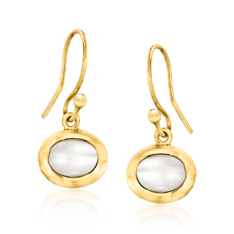Turquoise, 6x8mm Cultured Pearl and 2.00 ct. t.w. Pink Chalcedony Jewelry Set: Three Pairs of Drop Earrings in 18kt Gold Over Sterling  image number 4