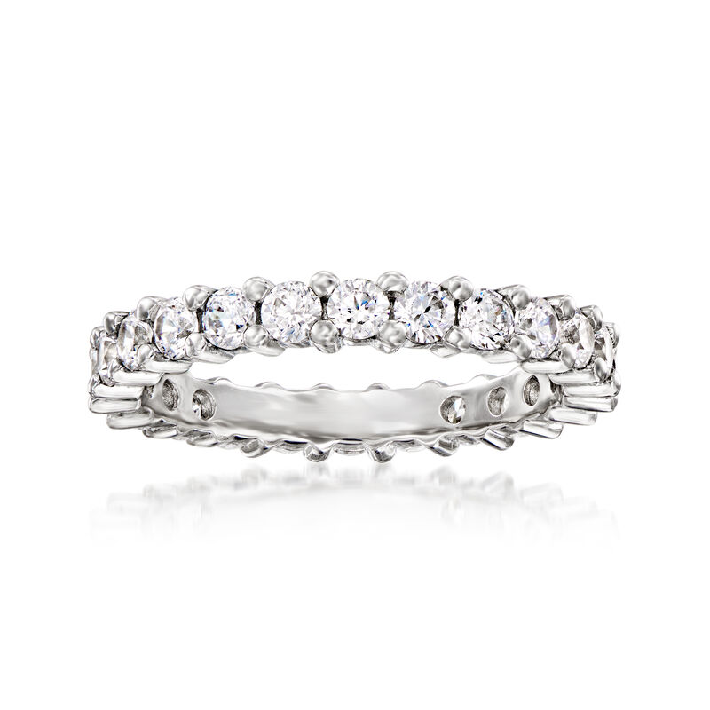 1.25 ct. t.w. CZ Eternity Band in Sterling Silver image number 0
