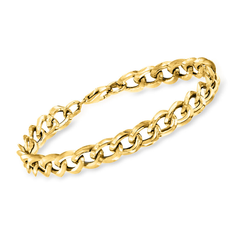 Italian 14kt Yellow Gold Curb-Link Bracelet image number 0