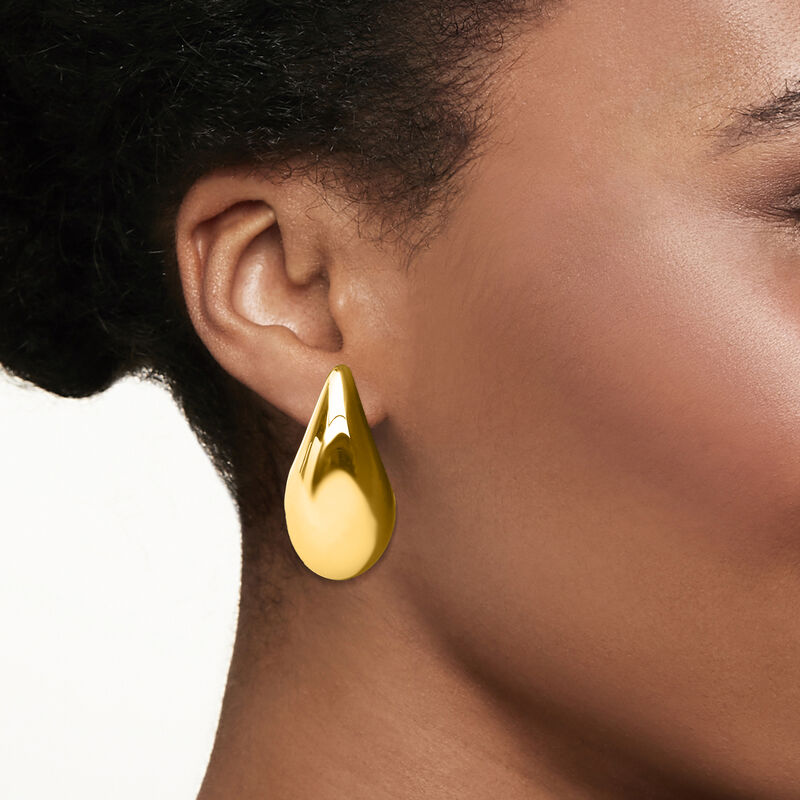 Italian 14kt Yellow Gold Extra-Large Teardrop Earrings  image number 1