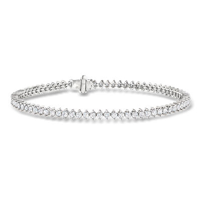 C. 1990 Vintage 3.00 ct. t.w. Diamond Tennis Bracelet in Platinum