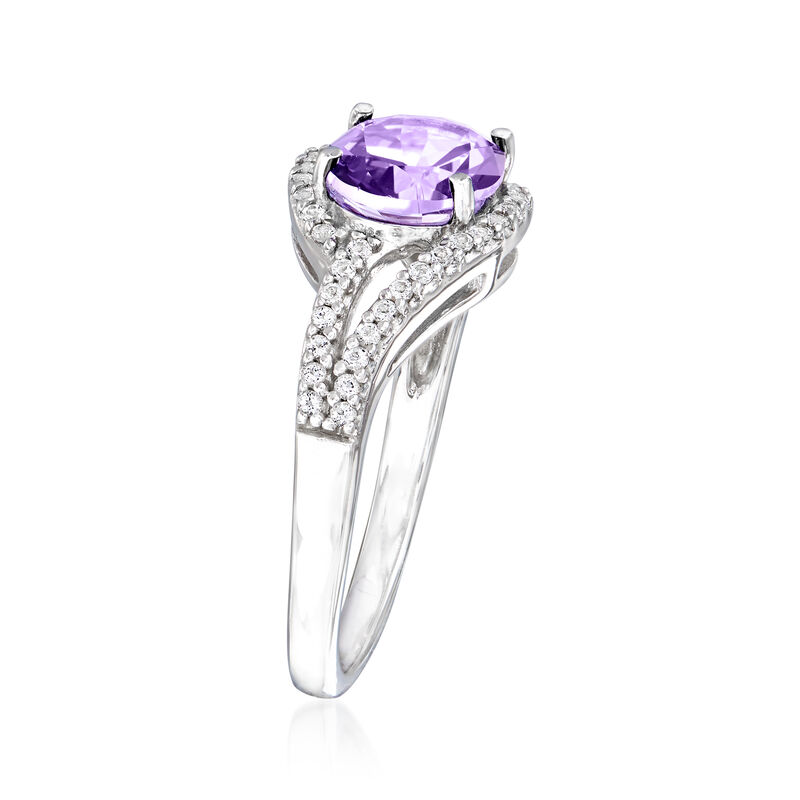 1.80 ct. t.w. Purple and White Swarovski Topaz Ring in Sterling Silver image number 2