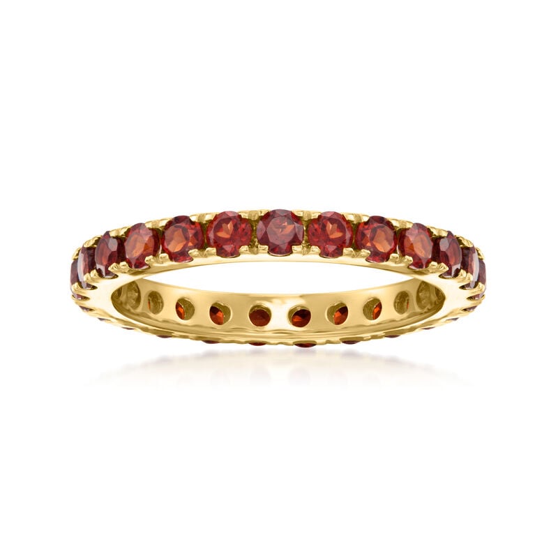 2.00 ct. t.w. Garnet Eternity Band in 18kt Gold Over Sterling image number 0