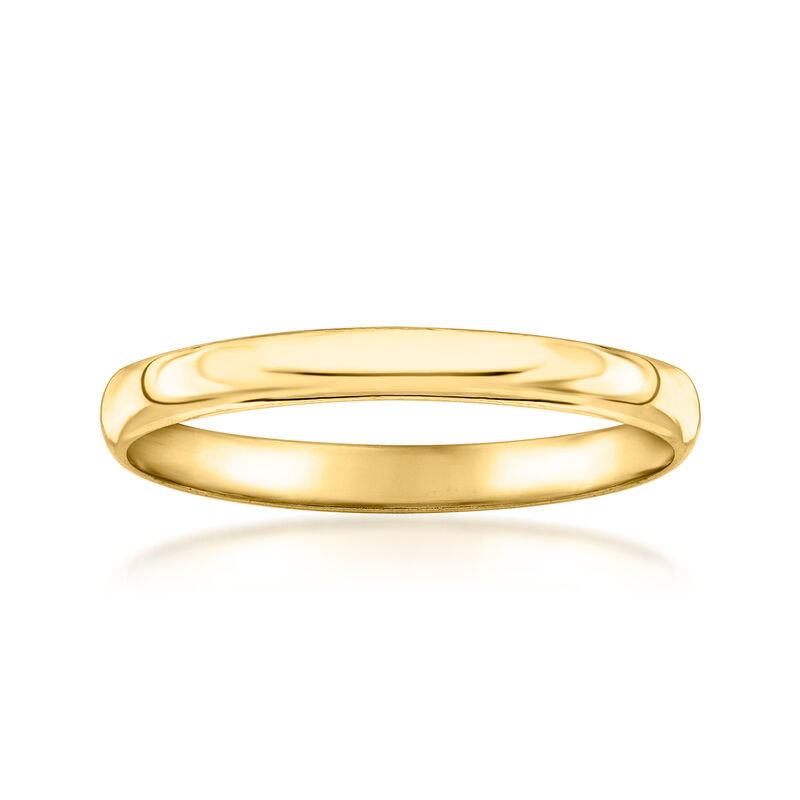 14kt Yellow Gold Polished Ring. Size 9 image number 0
