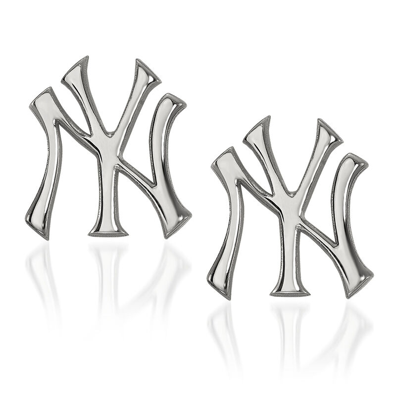 Sterling Silver MLB New York Yankees Extra Small Stud Earrings image number 1