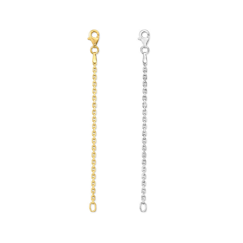 Sterling Silver and 18kt Gold Over Sterling Accessory Set: Two 3&quot; Necklace Extenders  image number 0