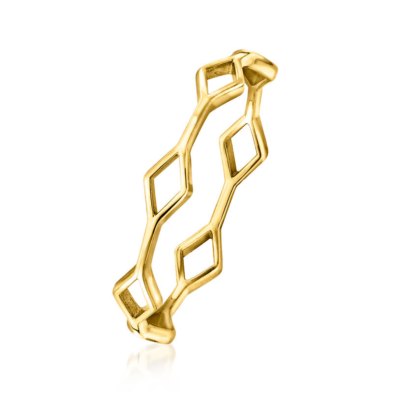 Italian 14kt Yellow Gold Geometric Ring image number 2
