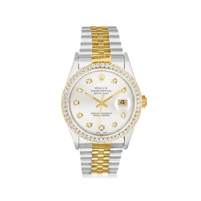 Pre-Owned Rolex Datejust Men's 36mm Automatic Stainless Steel Watch with 14kt and 18kt Yellow Gold