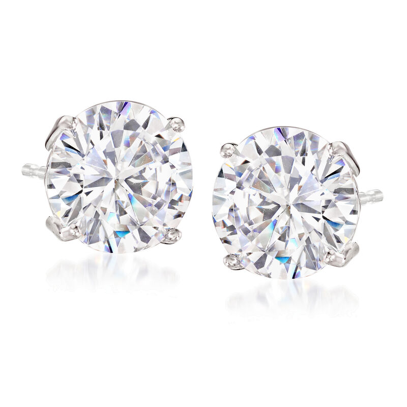 5.00 ct. t.w. CZ Stud Earrings in Sterling Silver image number 0