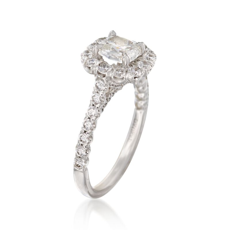 Henri Daussi 1.90 ct. t.w. Certified Diamond Engagement Ring in 18kt White Gold image number 2