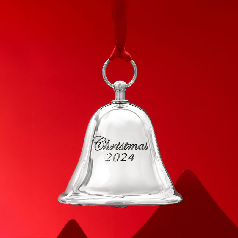 Gorham 2024 Annual Sterling Silver Christmas Bell Ornament - 5th Edition image number 2