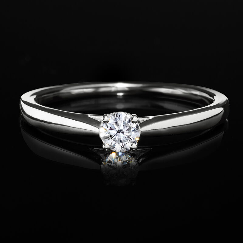 .25 Carat Lab-Grown Diamond Solitaire Ring in Sterling Silver image number 3