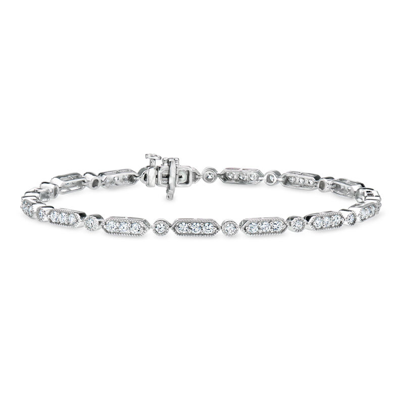 2.00 ct. t.w. Lab-Grown Diamond Milgrain Bracelet in Sterling Silver image number 0