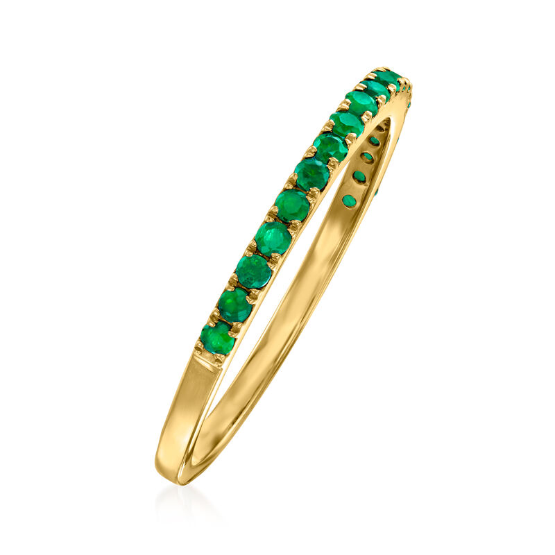 .20 ct. t.w. Emerald Ring in 14kt Yellow Gold. Size 6 image number 1