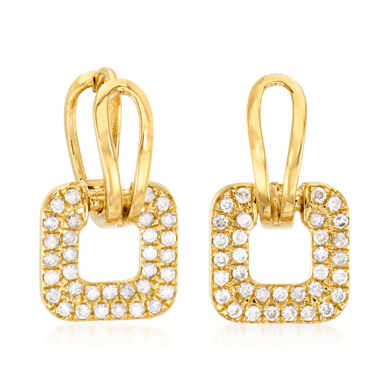 1.00 ct. t.w. Diamond Drop Earrings in 18kt Gold Over Sterling image number 2
