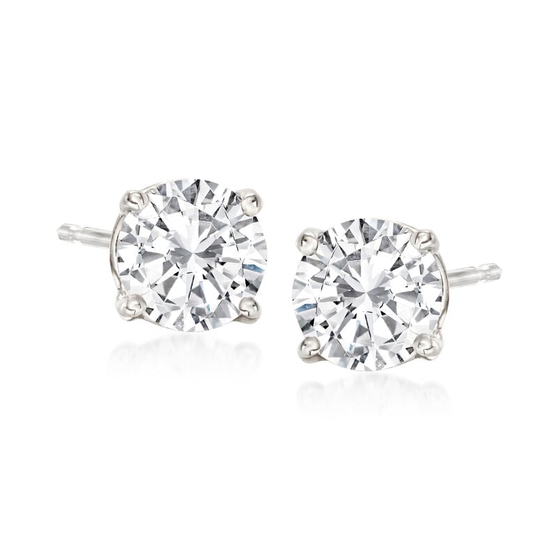 1.50 ct. t.w. Diamond Stud Earrings in 14kt White Gold image number 0