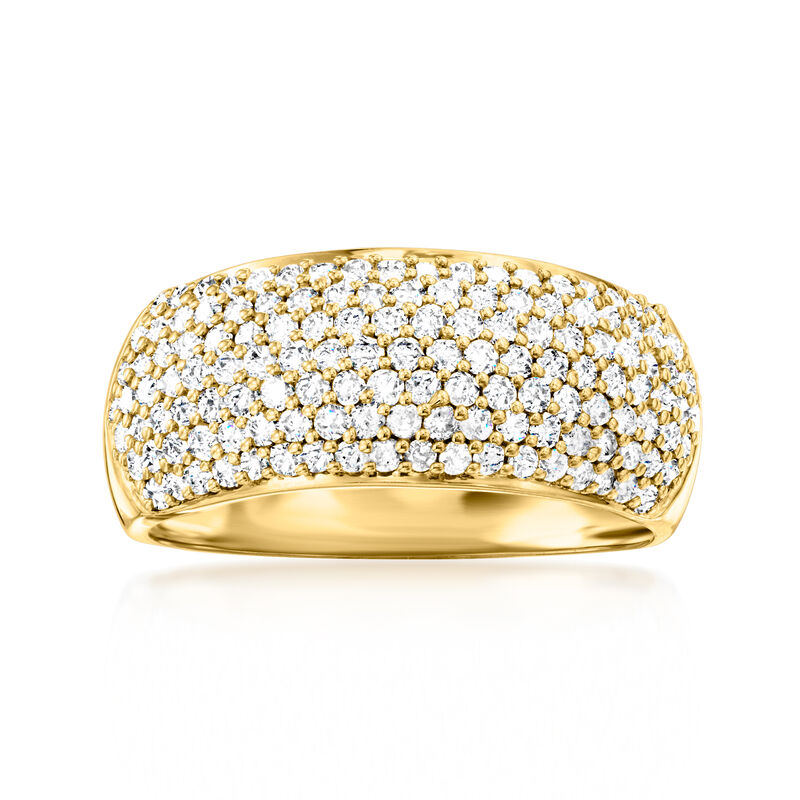 1.00 ct. t.w. Pave Diamond Ring in 14kt Yellow Gold. Size 5 image number 0