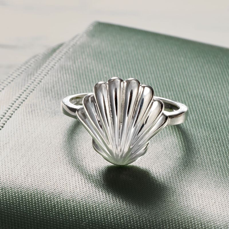 Sterling Silver Seashell Ring image number 4
