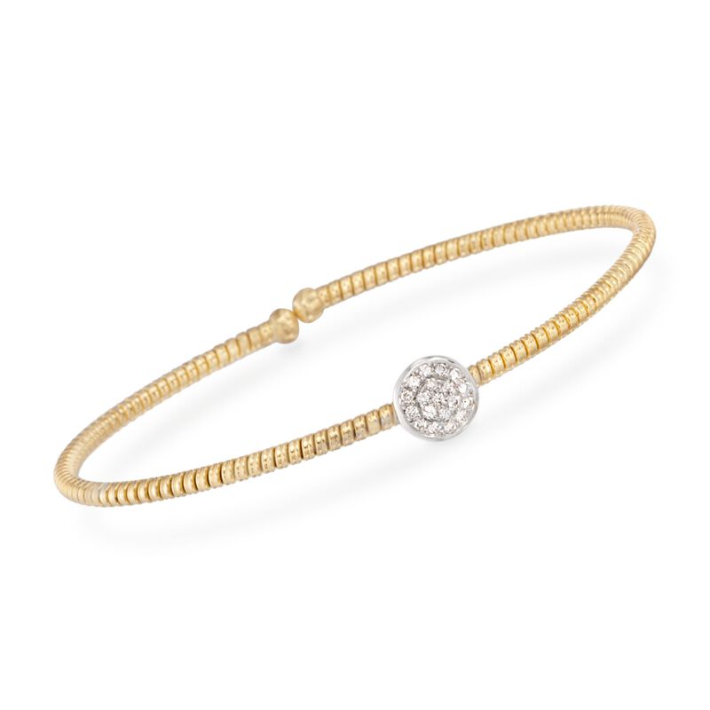 Simon G. .15 ct. t.w. Diamond Circle Bracelet in 18kt Yellow Gold. 7&quot; image number 0