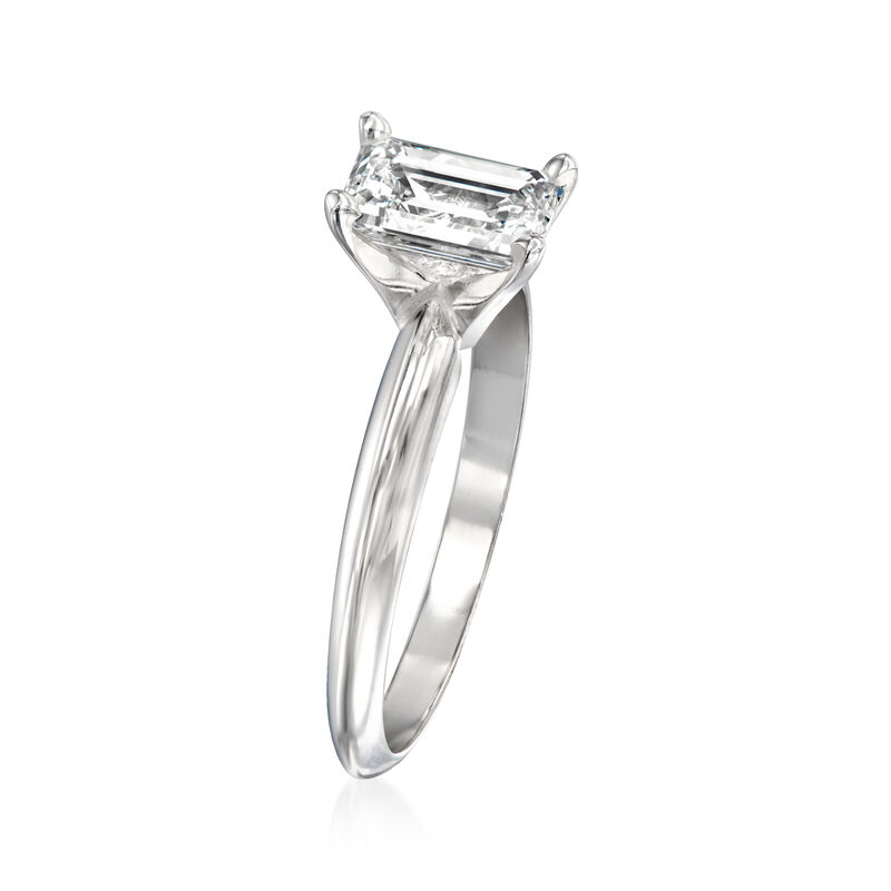 1.02 Carat Certified Diamond Solitaire Ring in 14kt White Gold image number 2