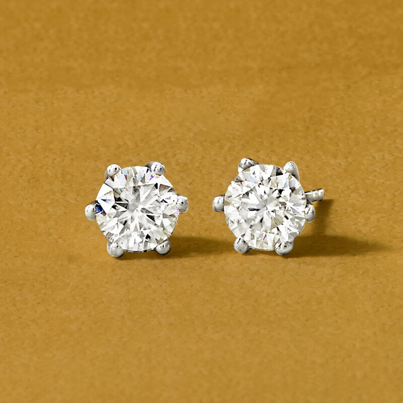 2.00 ct. t.w. Moissanite Stud Earrings in Sterling Silver  image number 5