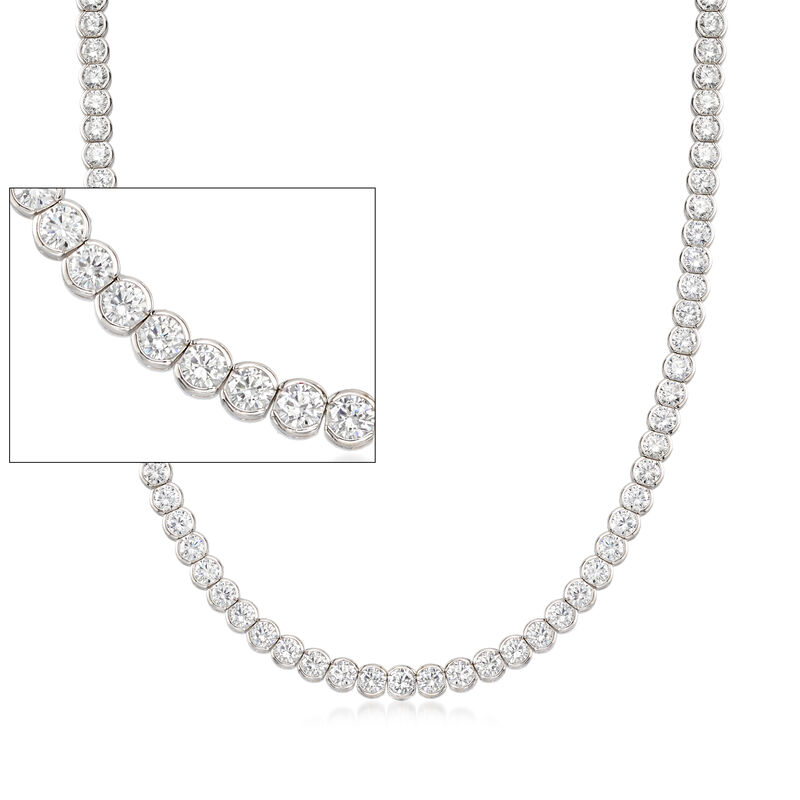 41.85 ct. t.w. CZ Necklace in Sterling Silver with Magnetic Clasp image number 0