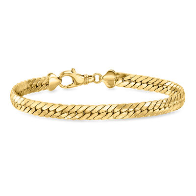 14kt Yellow Gold-Plated Cuban-Link Bracelet