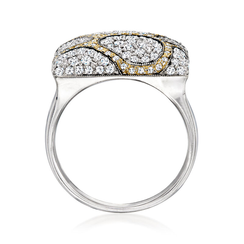 C. 2000 Vintage 2.25 ct. t.w. Diamond Giraffe-Print Ring in 18kt Two-Tone Gold. Size 7.5 image number 3