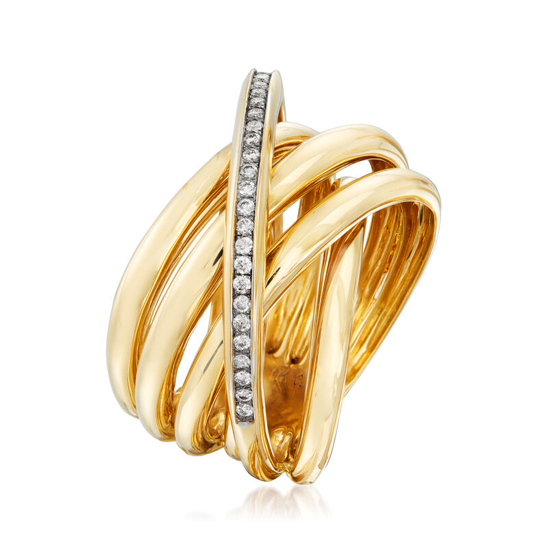 .21 ct. t.w. Diamond Highway Ring in 14kt Yellow Gold image number 2