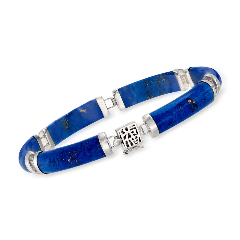 Lapis &quot;Bless&quot; Bracelet in Sterling Silver image number 0
