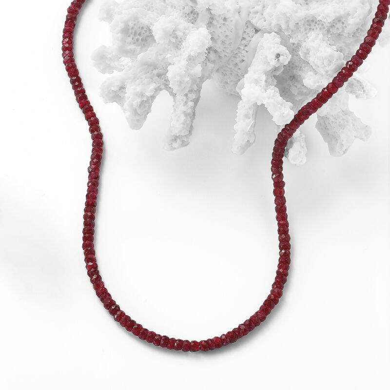 50.00 ct. t.w. Ruby Bead Necklace in 14kt Yellow Gold image number 5
