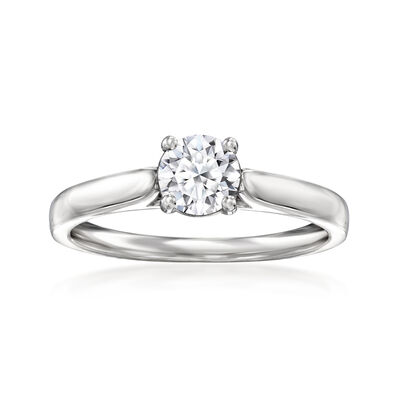 .50 Carat Lab-Grown Diamond Solitaire Ring in Sterling Silver