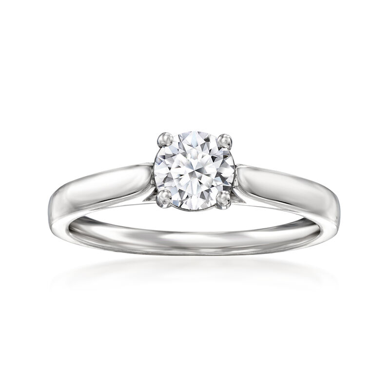 .50 Carat Lab-Grown Diamond Solitaire Ring in Sterling Silver image number 0