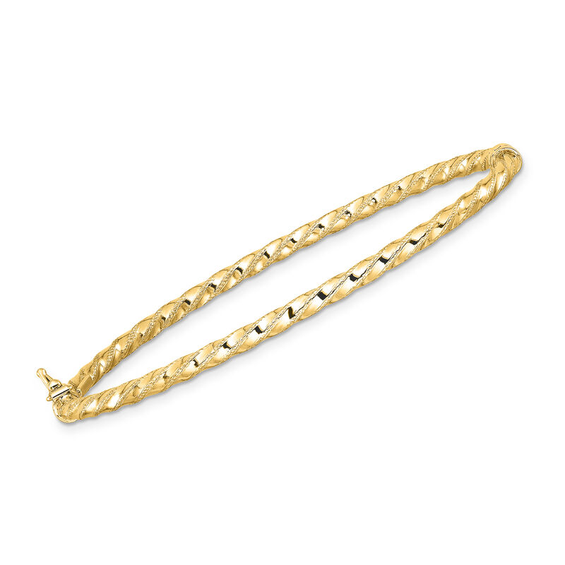 Italian 14kt Yellow Gold Twisted Bangle Bracelet image number 0