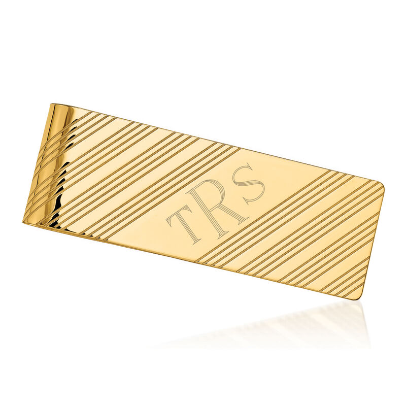 14kt Yellow Gold Personalized Money Clip image number 0