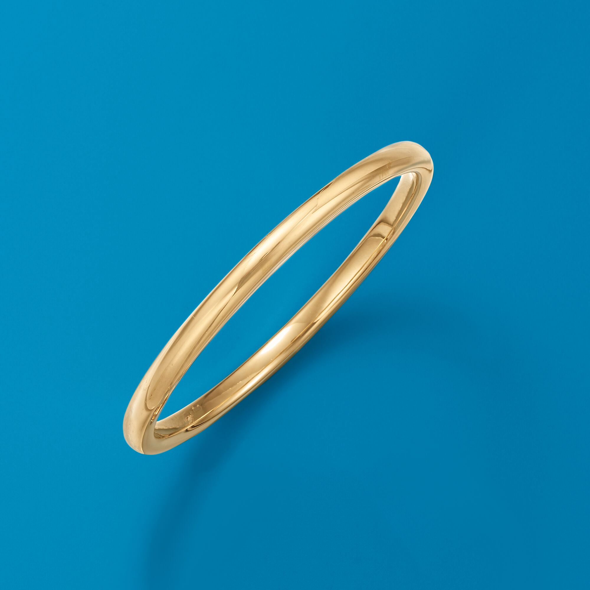 Italian Andiamo 14kt Yellow Gold Over Resin Bangle Bracelet