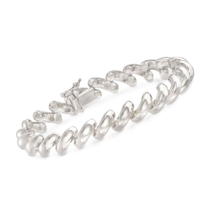 Italian Sterling Silver San Marco Bracelet. 7&quot; image number 0