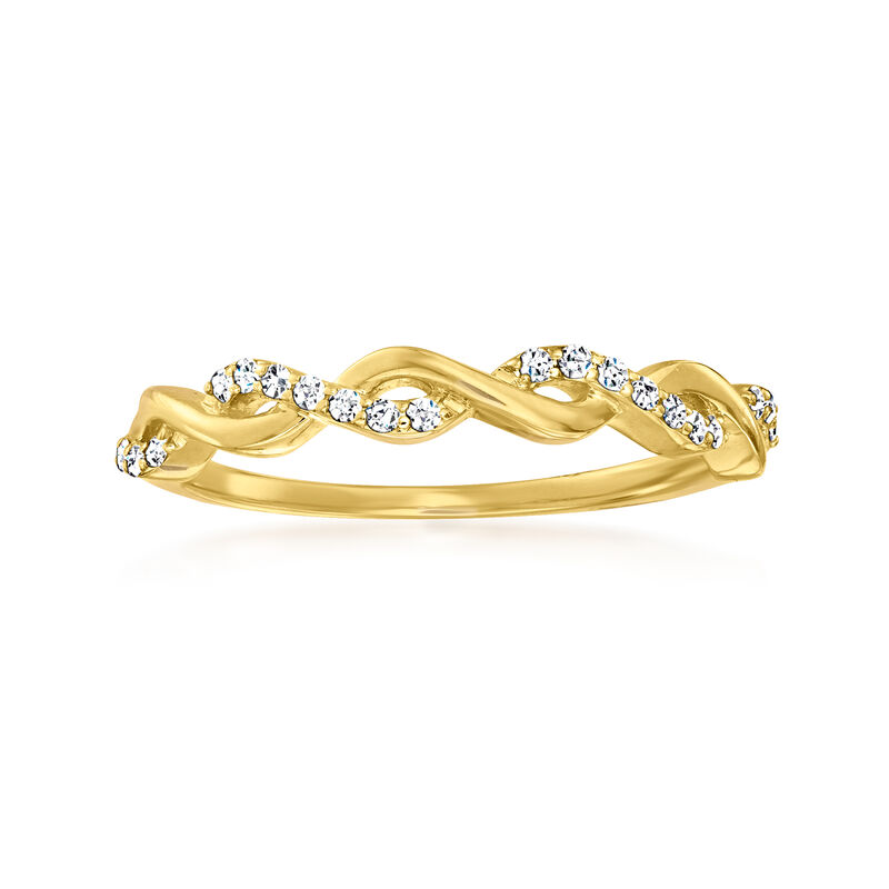 .12 ct. t.w. Diamond Twisted Ring in 14kt Yellow Gold image number 0