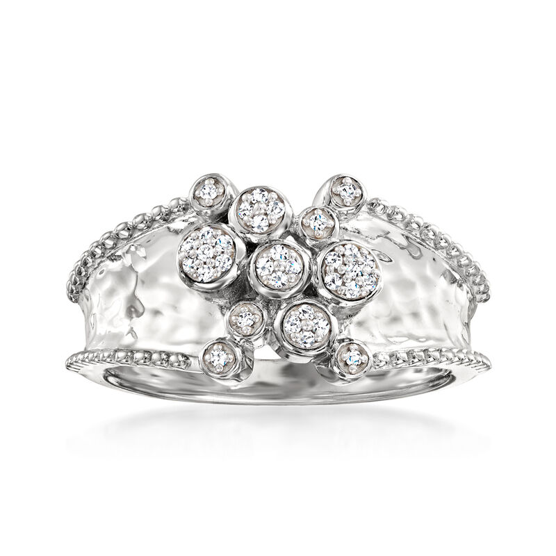 .10 ct. t.w. Diamond Bubble Ring in Sterling Silver image number 0
