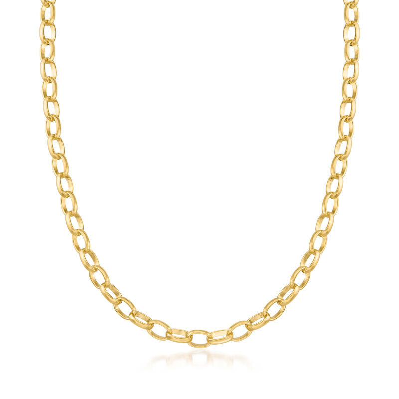 Italian 18kt Yellow Gold Cable-Link Necklace image number 0