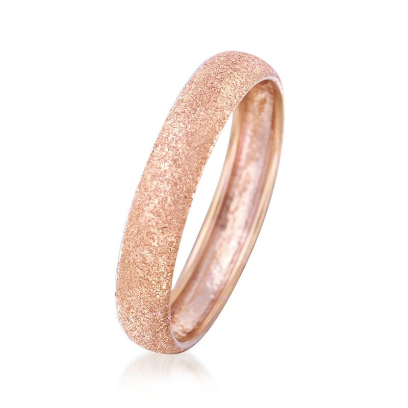 Italian 14kt Rose Gold Textured Ring image number 2