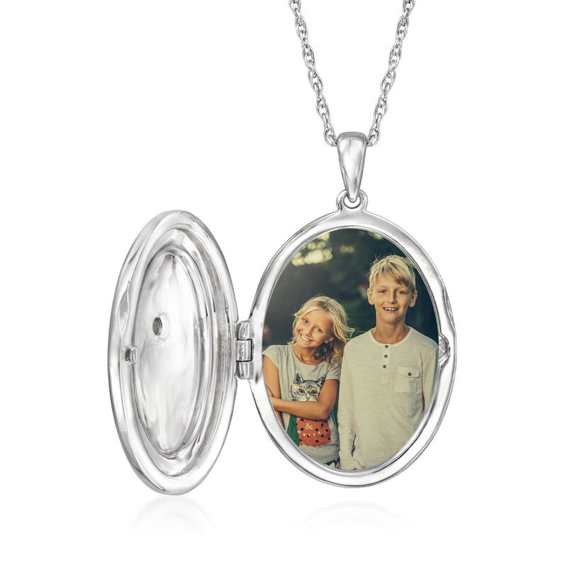 .10 ct. t.w. Diamond Cross Locket Necklace in Sterling Silver and 18kt Gold Over Sterling. 18&quot; image number 2
