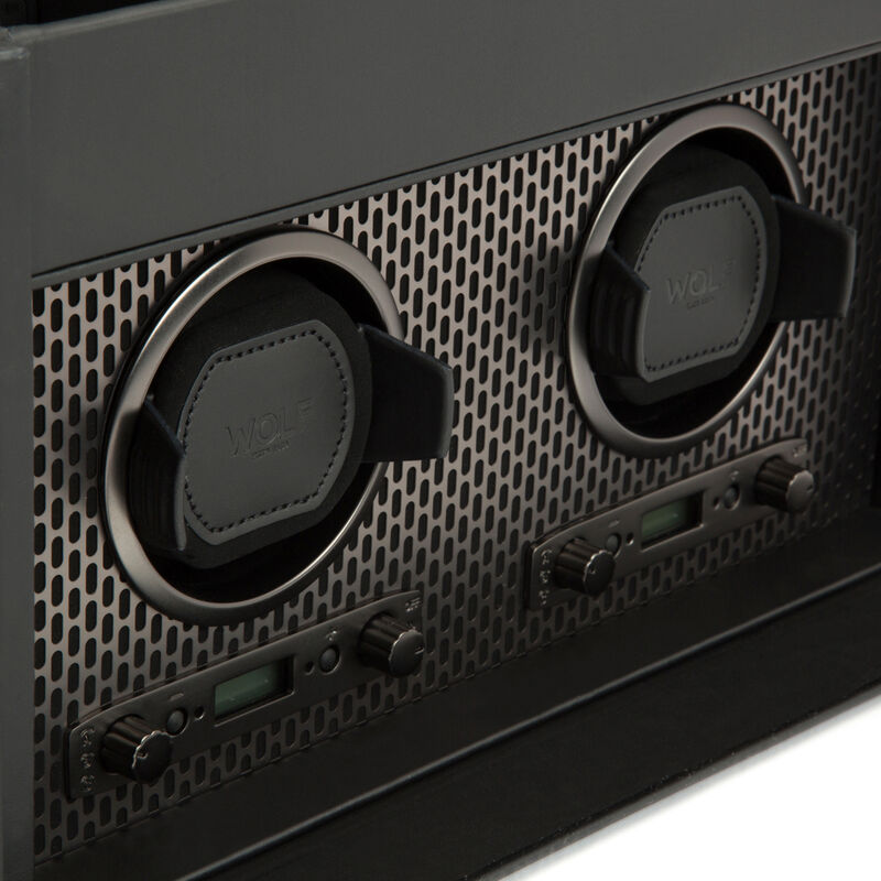 WOLF &quot;Axis&quot; Powder-Coated Steel Two-Module Watch Winder with Storage image number 4
