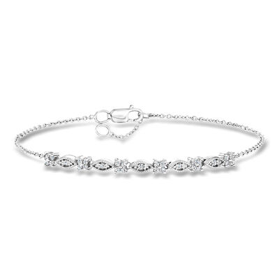 .20 ct. t.w. Diamond Multi-Shaped Station Bracelet in Sterling Silver