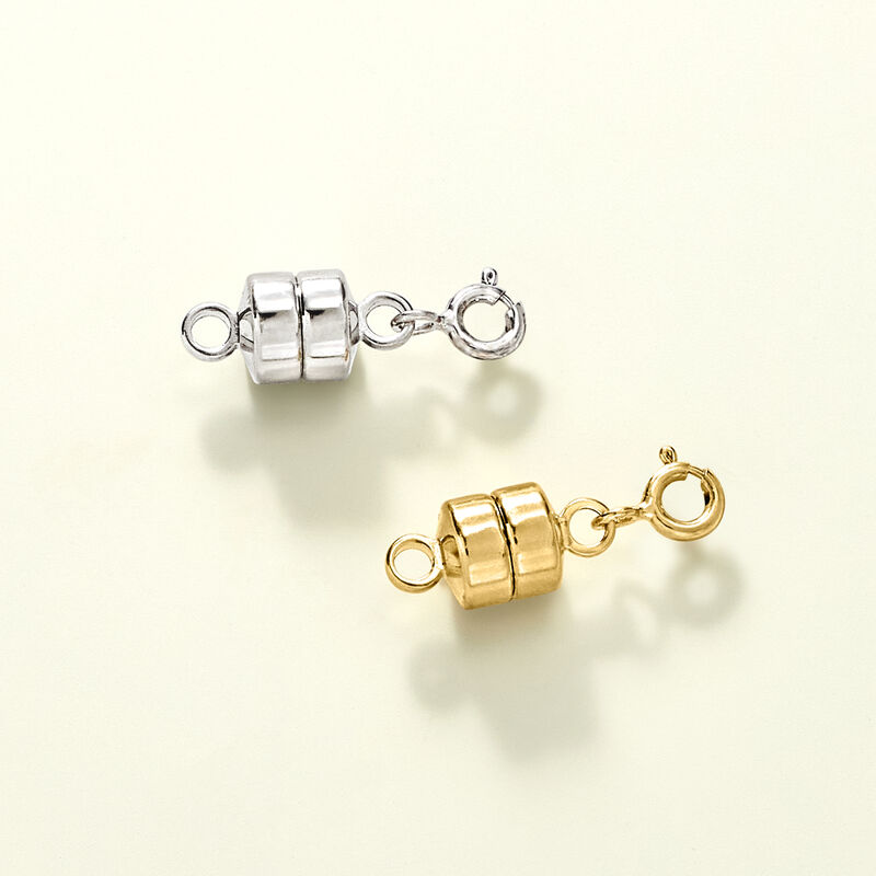 Italian Sterling Silver and 18kt Gold Over Sterling Jewelry Set: Two Magnetic Clasp Converters image number 2