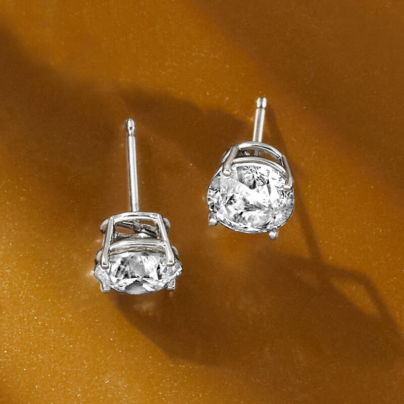 3.00 ct. t.w. Diamond Stud Earrings in 14kt White Gold image number 5