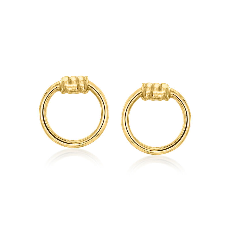 Italian 14kt Yellow Gold Circle Earrings image number 0