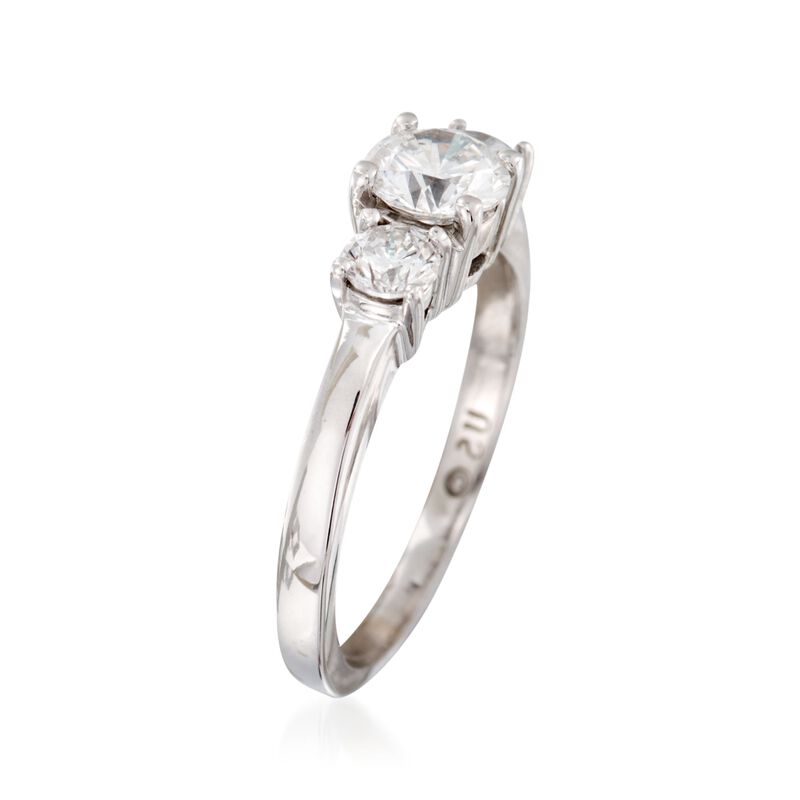 C. 2000 Vintage .85 ct. t.w. Diamond Ring in 14kt White Gold image number 2