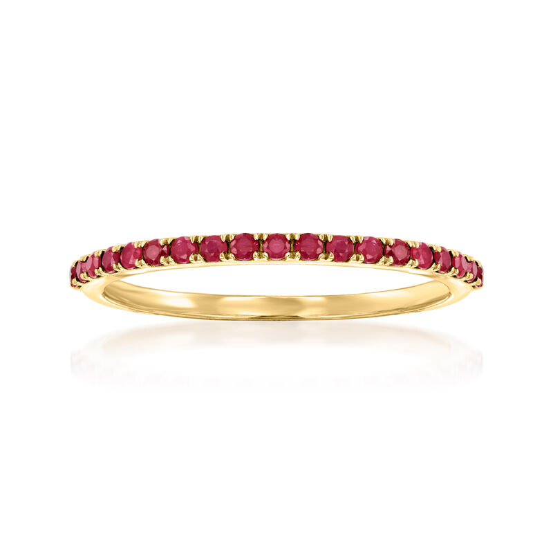 .20 ct. t.w. Ruby Ring in 14kt Yellow Gold. Size 9 image number 0