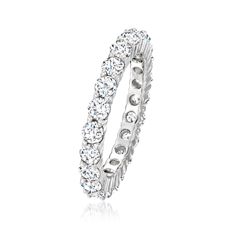 2.00 ct. t.w. CZ Eternity Band in Sterling Silver image number 2